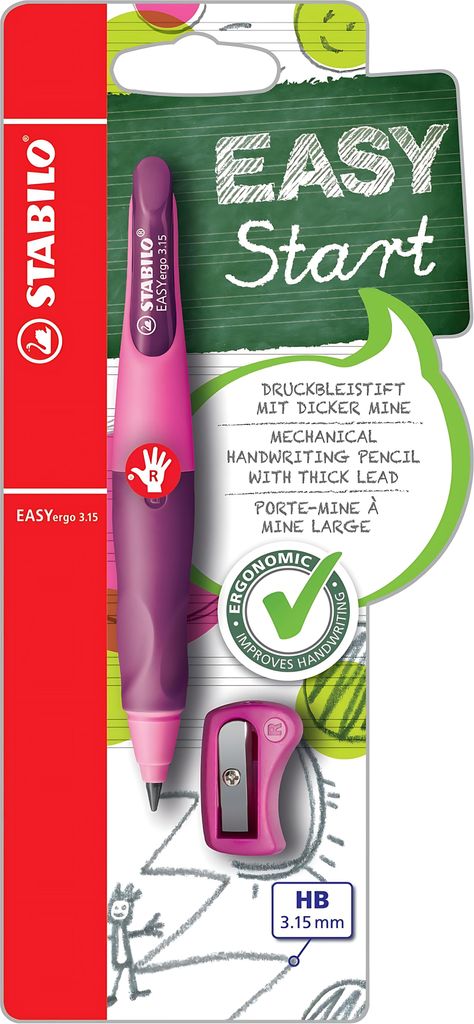 Ergonomischer Druck-Bleistift für Rechtshänder - STABILO Produktbild 
