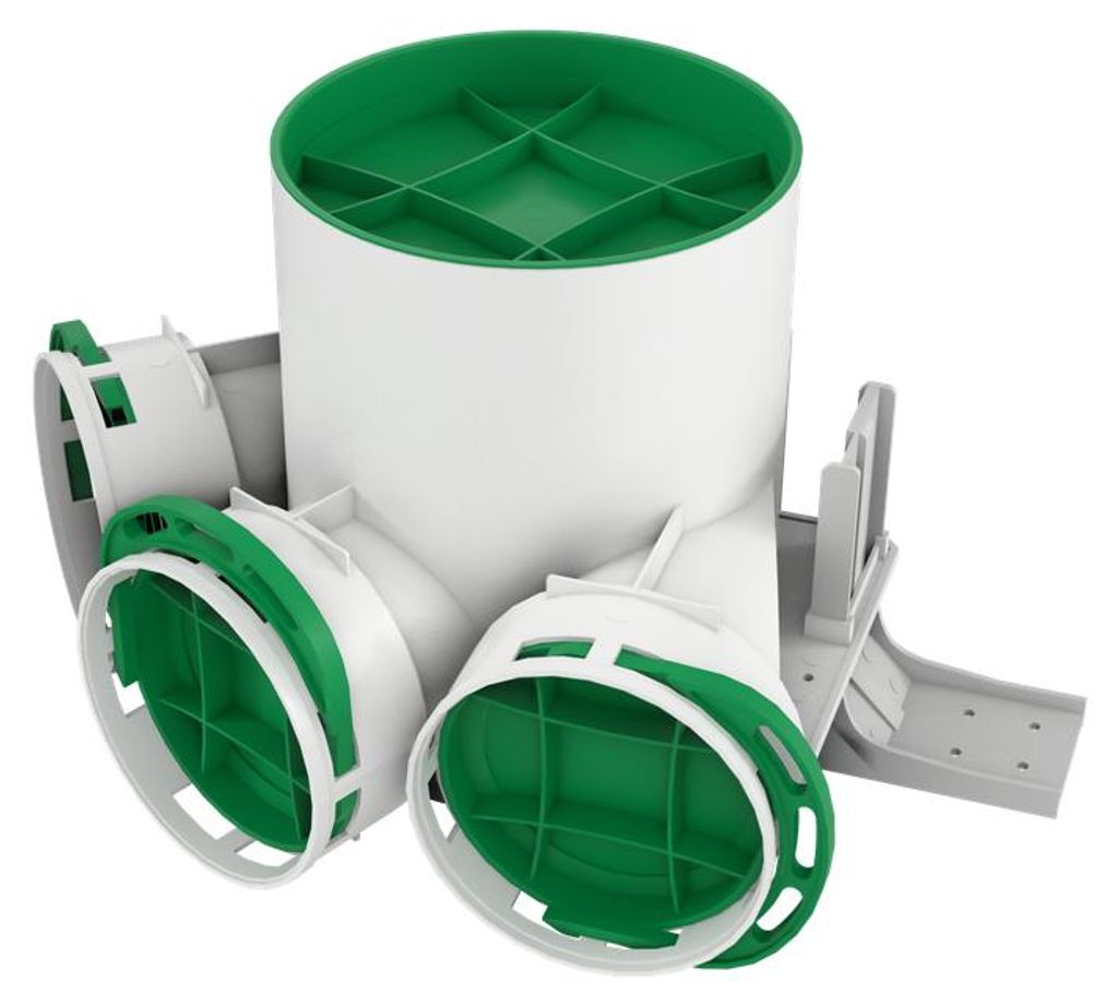 Awenta VPB Ø 125 - 3x75 mm – Distributiekoker Ø 125 mm met Productafbeelding 