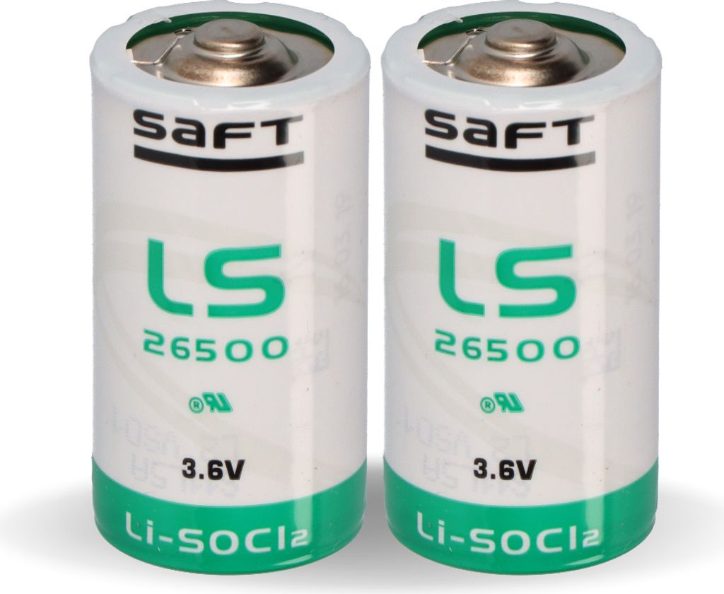 2x Batteria Saft al litio 3,6V LS 26500 PLUS C Baby - Immagine del prodotto 