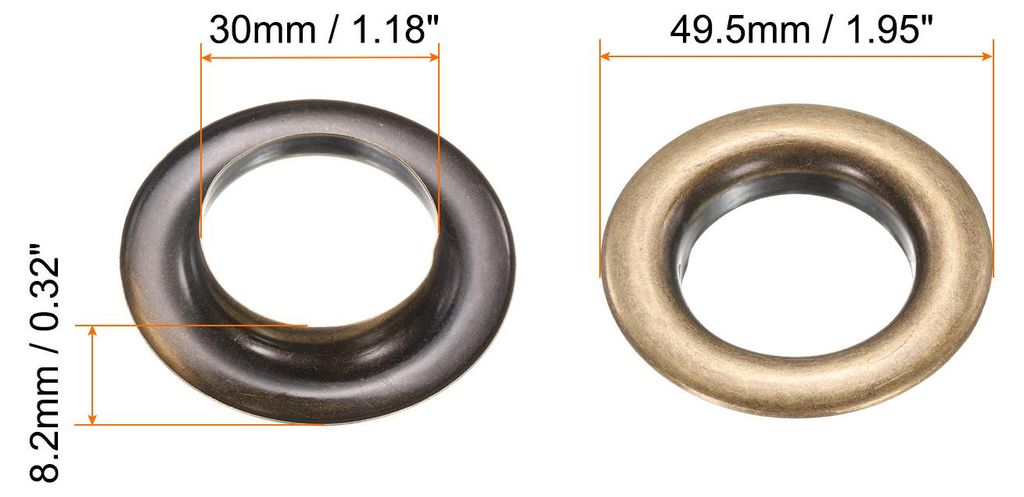 10 Stš¹ck ?sen 30 mm Innen-? Messing ?sen Metall?sen Rostfrei Planen?sen Grommet Kit mit Unterlegscheiben Eyelets fš¹r Banner Leder Schuhe Hand...