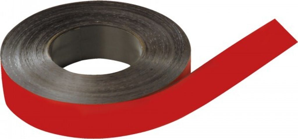 Magnetband, individuell beschriftbar, zum Zuschneiden, rot, 30mm, 30m/Rolle