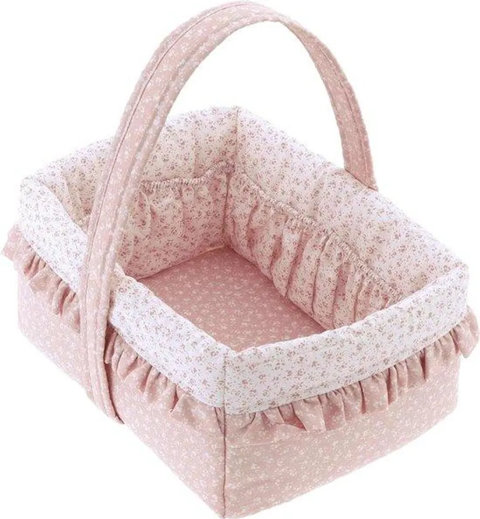 Panier de toilette bébé rose pour organiser couches et soins enfant