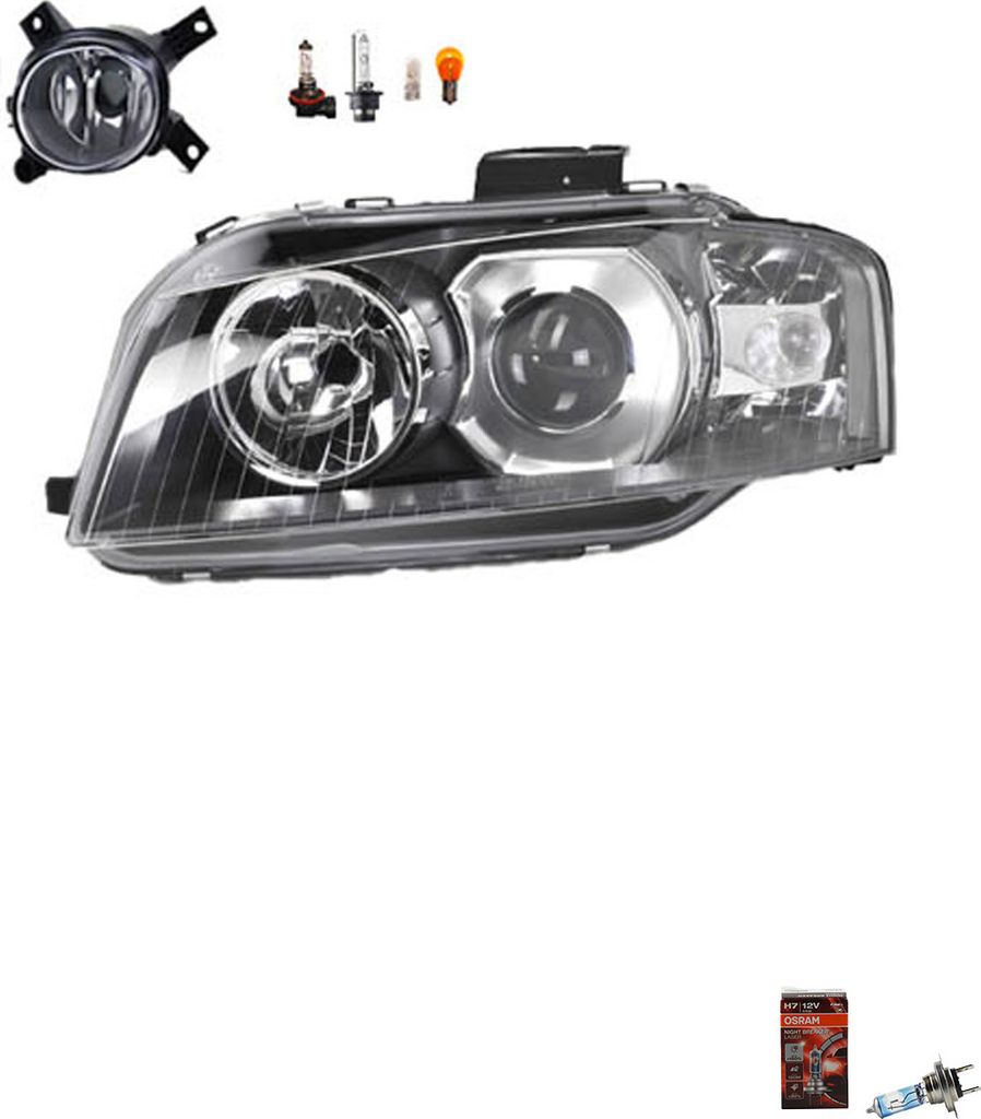 Johns, Scheinwerfer + Osram Night Breaker Laser passend für Audi A3 8P 05/2003-07/08 Li 8P0941029M 8P0941029D 8E0941699C 8E0941699E