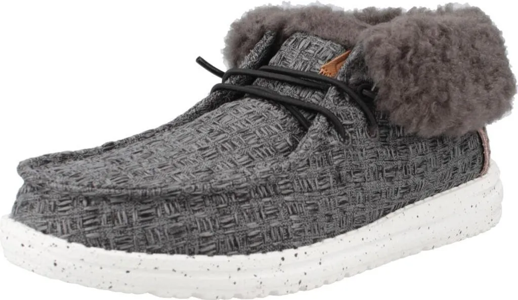 Bottines enfant Hey Dude Bajo Wendy Stitch Cozy Noir pour l'hiver doux