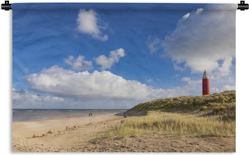 MuchoWow Wandteppich Wandbehang Strand - Natur - Leuchtturm 60x40 cm Tapisserie Dekoration Wandtuch - Wanddekorationen