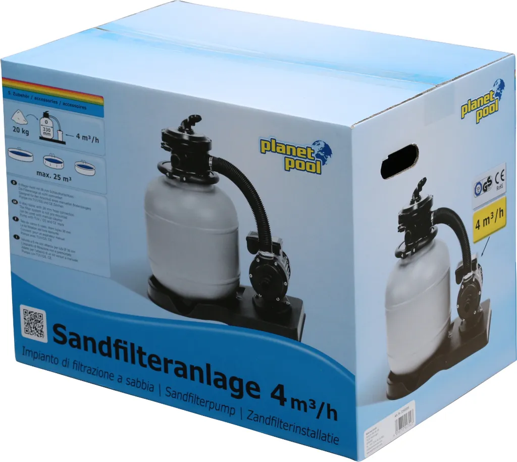 Platine de filtration piscine 4m3/h Aqualux avec pompe et cuve sable