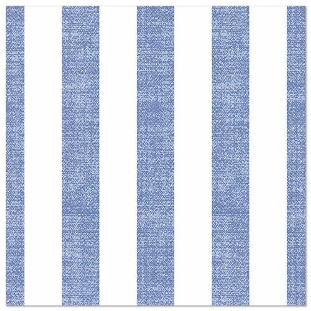 Papstar Servietten "ROYAL Collection" 1/4-Falz 40 x 40 cm blau "Lines" 50 Stück