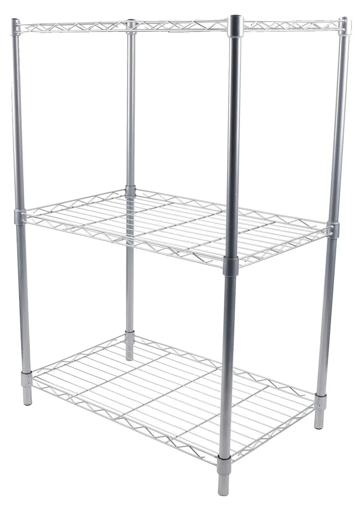 Rayonnage de stockage pour garage et atelier noir 3 niveaux renforcés