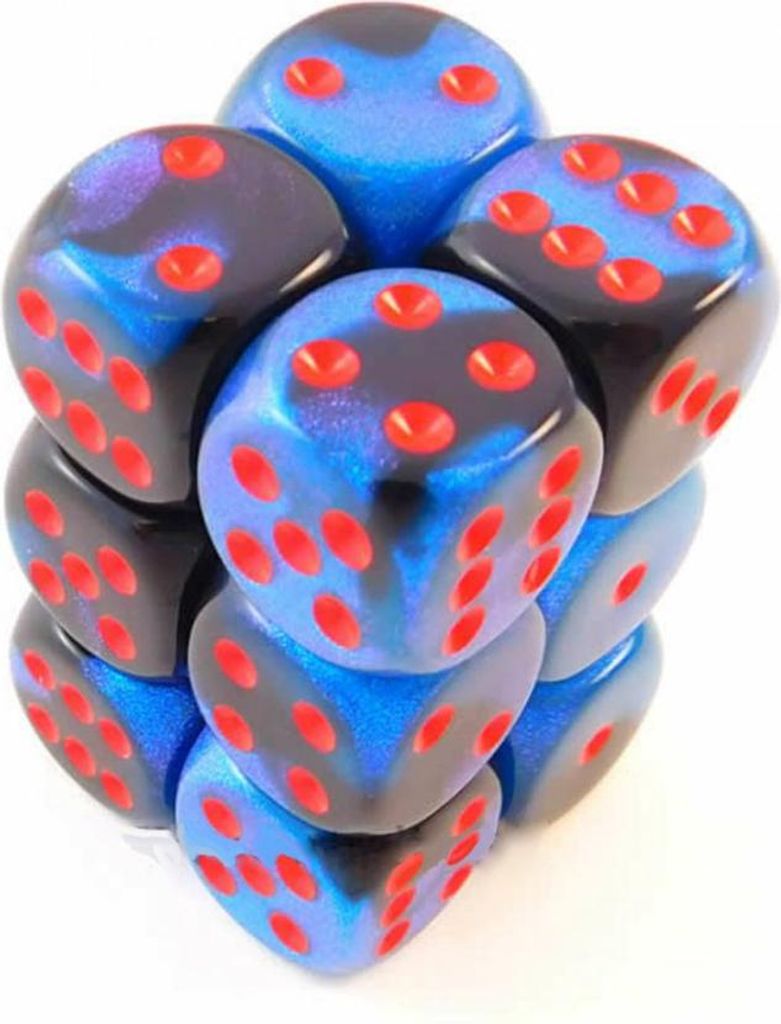 Chessex Gemini W6x12 Black-Starlight/Red