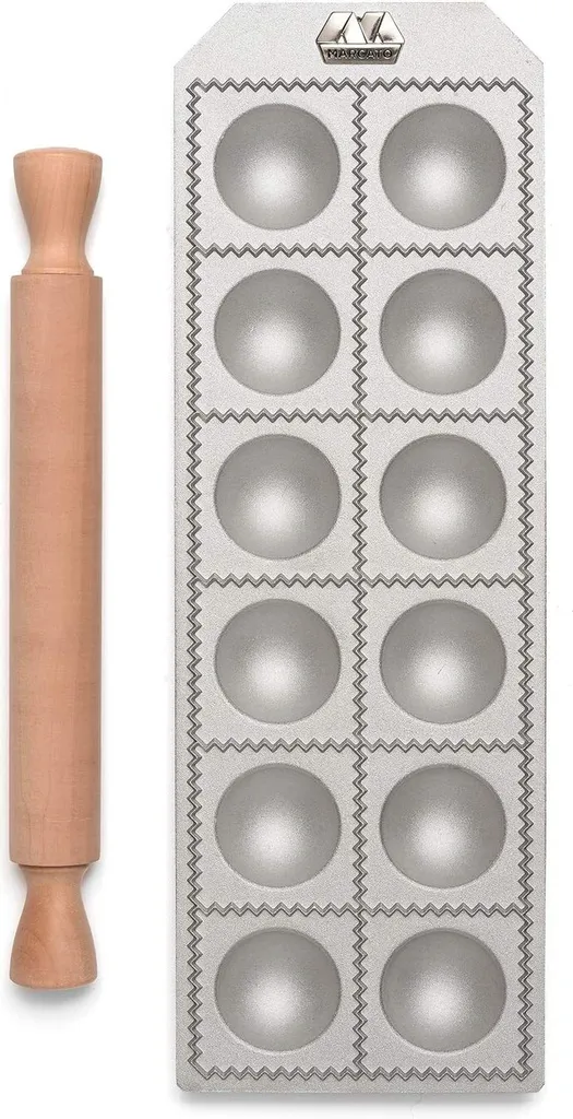 Marcato Ravioli Mould 12 Large Round Agnolotti RA-T55X12-CLS Acier