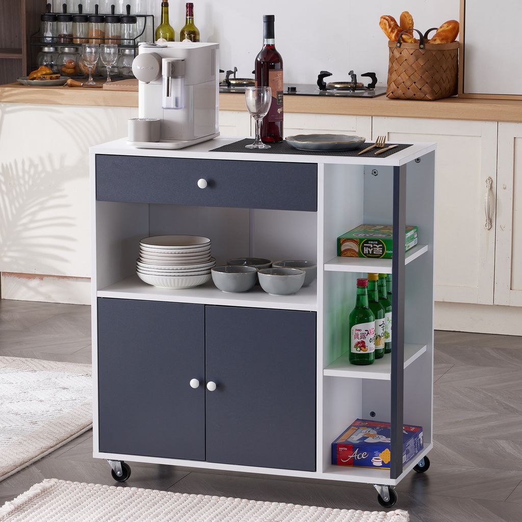 Chariot de cuisine FCH sur roulettes, avec 3 étagères, un Image du produit 