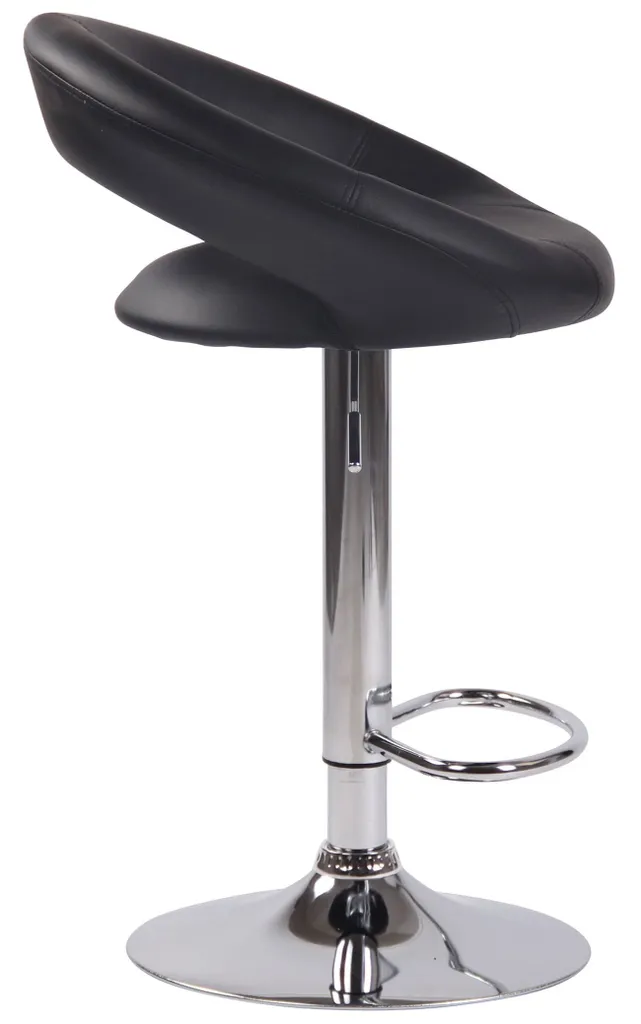 Tabouret de bar confortable avec dossier et base anti-rayure noir - 4