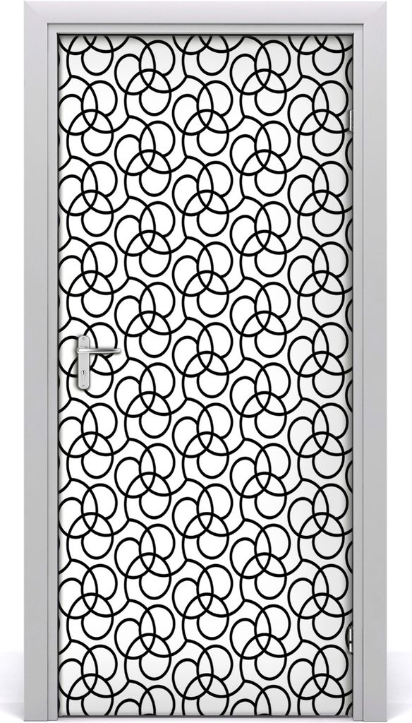 Tulup Türaufkleber 95x205 cm Dekorative Aufkleber Selbstklebend Wasserdichte Tapete Abnehmbar Schlafzimmer Wohnzimmer Wohnkultur - geometrischer H...