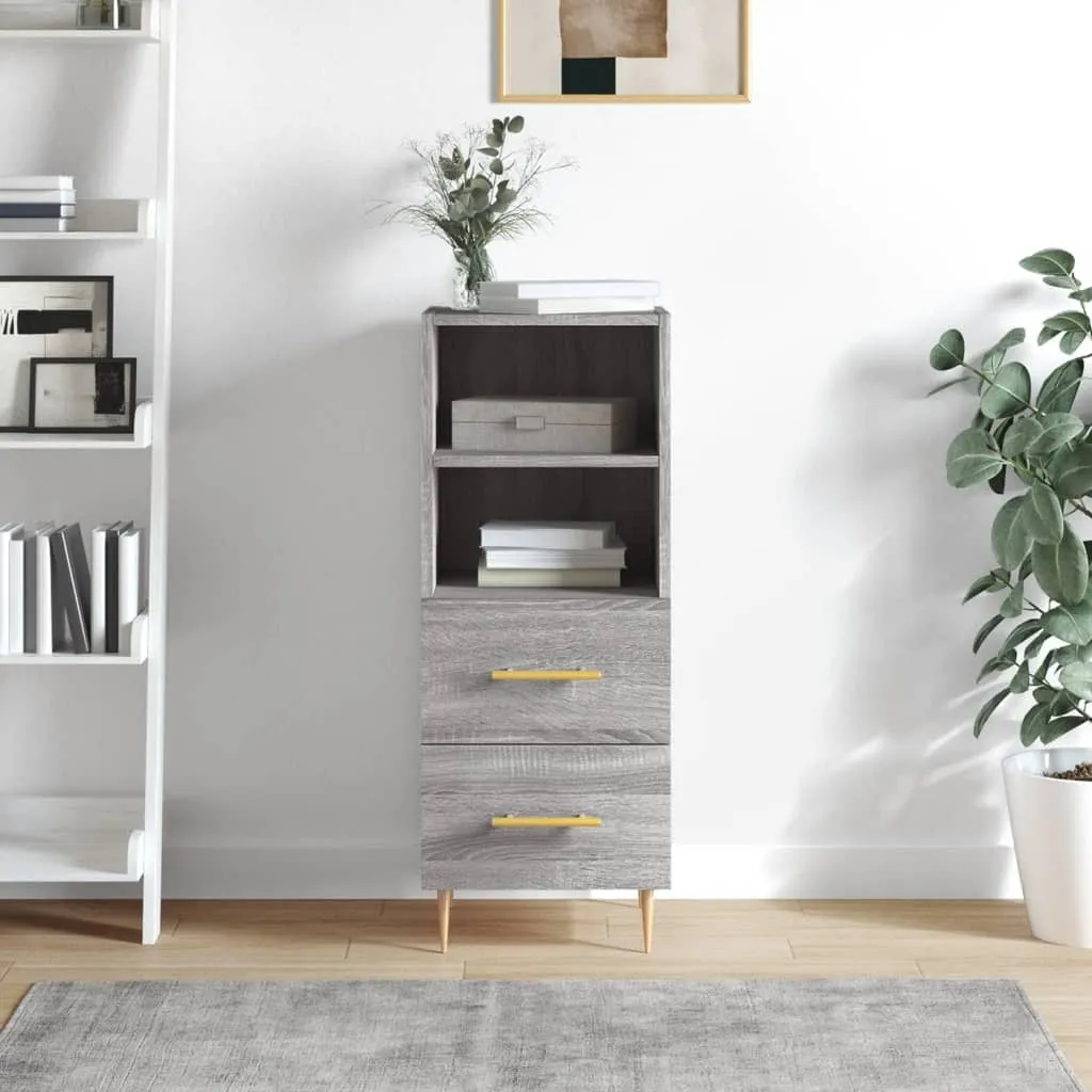 Credenza vidaXL Grigio Sonoma 34,5x34x90 cm - Mobiletto Salvaspazio