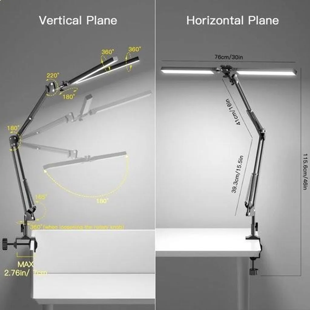 Lampe de bureau luxueuse Or Brossé - Éclairage LED Studio Pro Edition