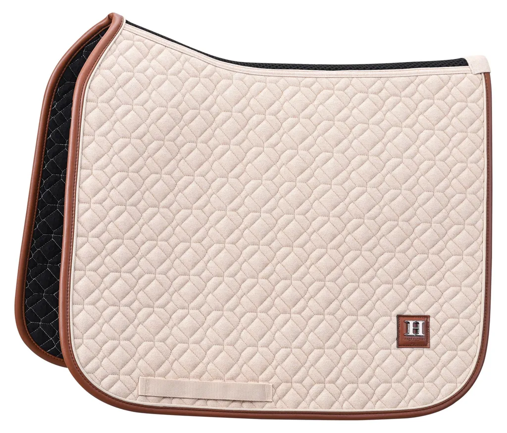 Tapis de selle dressage HV Polo HVPLuxi beige clair - Coupe Full DR