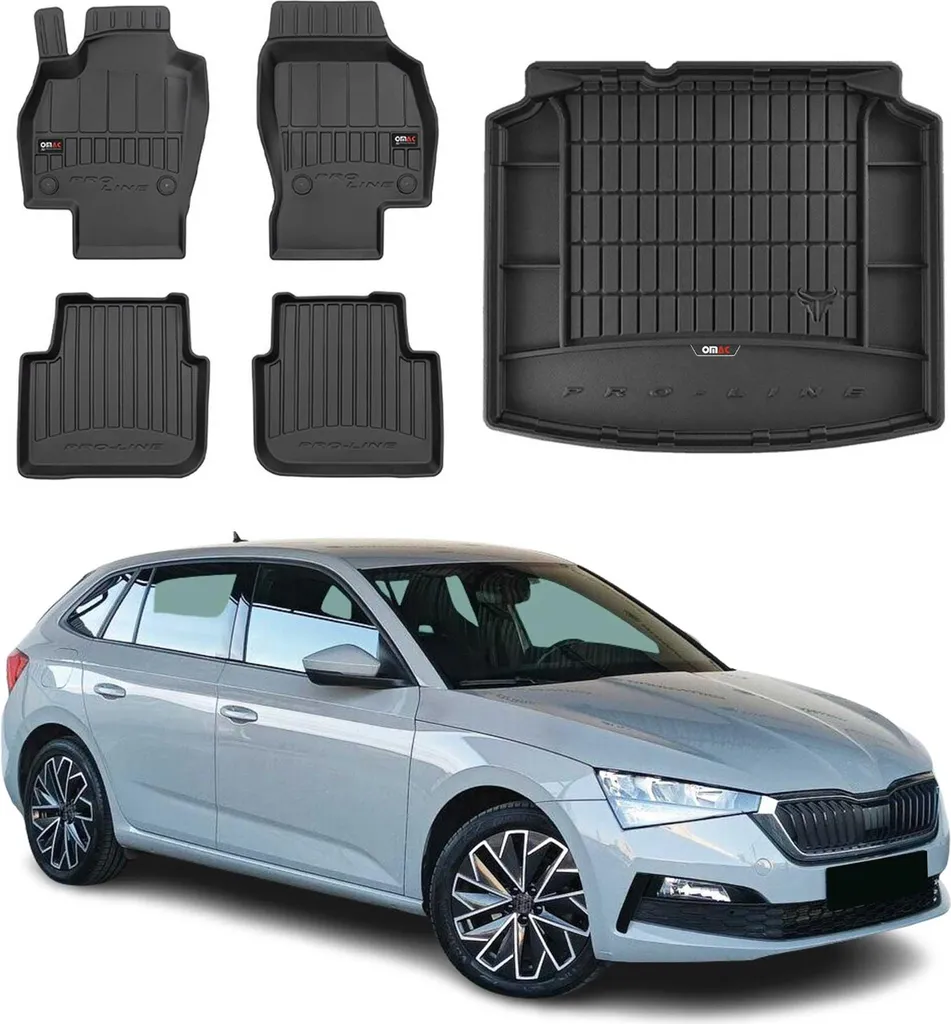 Kit Gomma Skoda Scala 2019-2022 | Tappetini + Protezione Bagagliaio