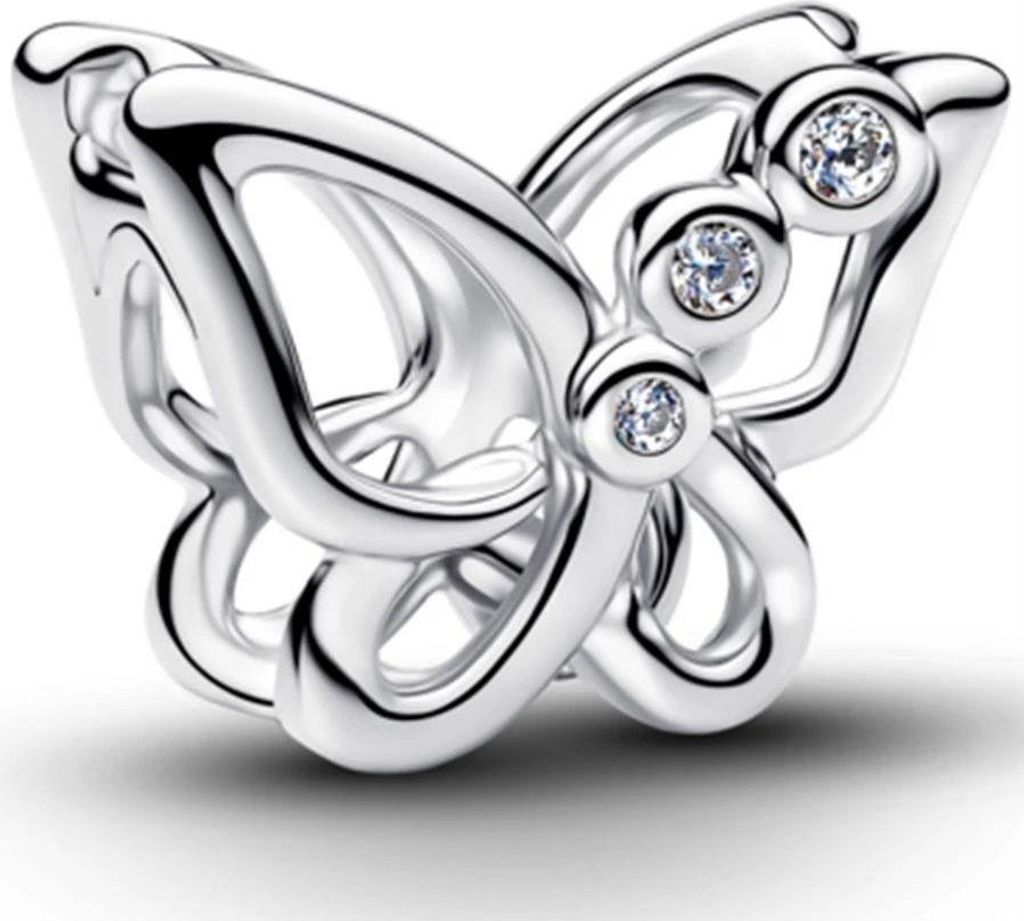 Pandora Mini-Charm Schmetterling Zirkonia Sterling-Silber Produktbild 