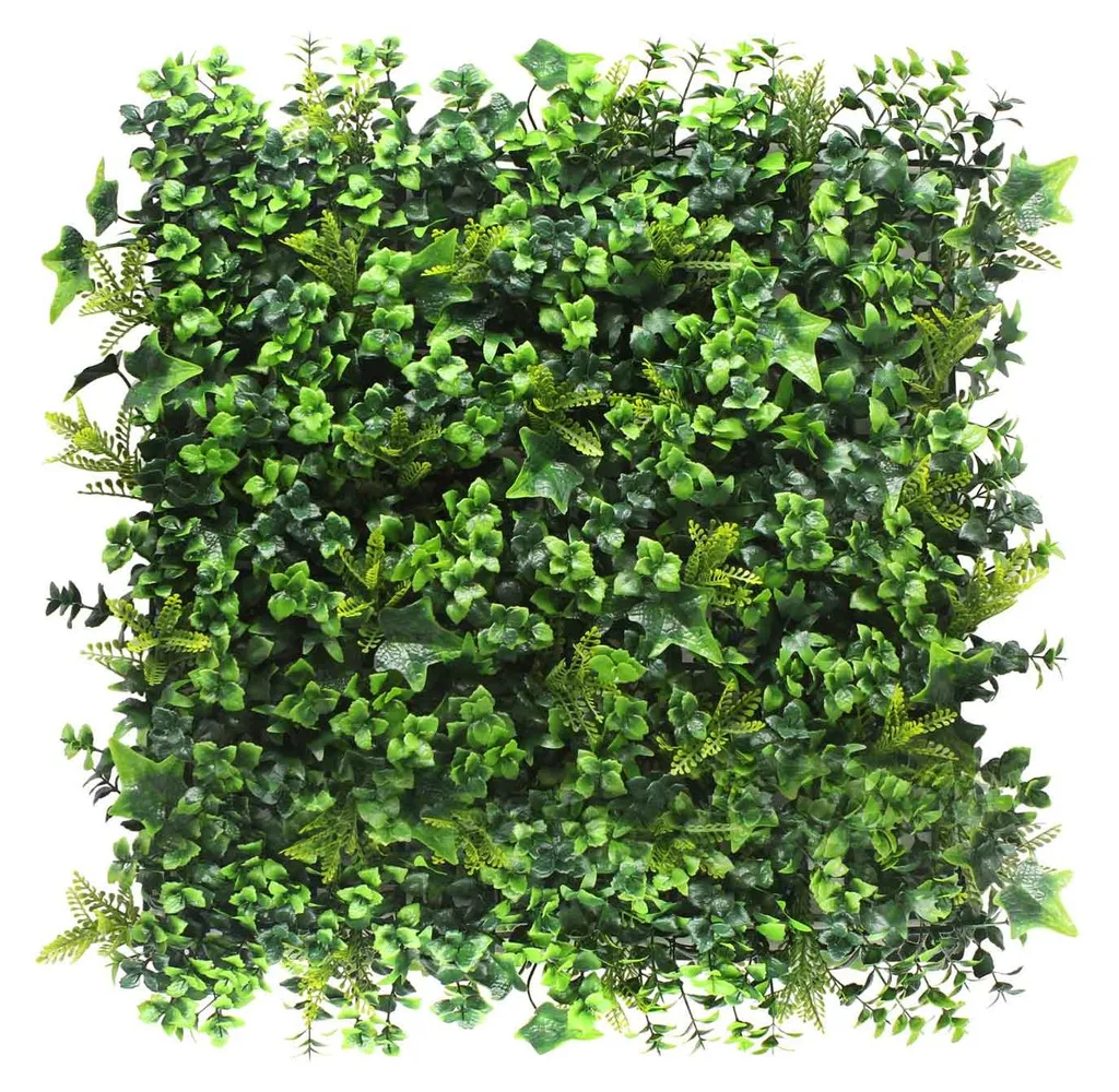 Tropicalia Mur Végétal Artificiel - Pack de 4 Panneaux Haie 50x50 cm