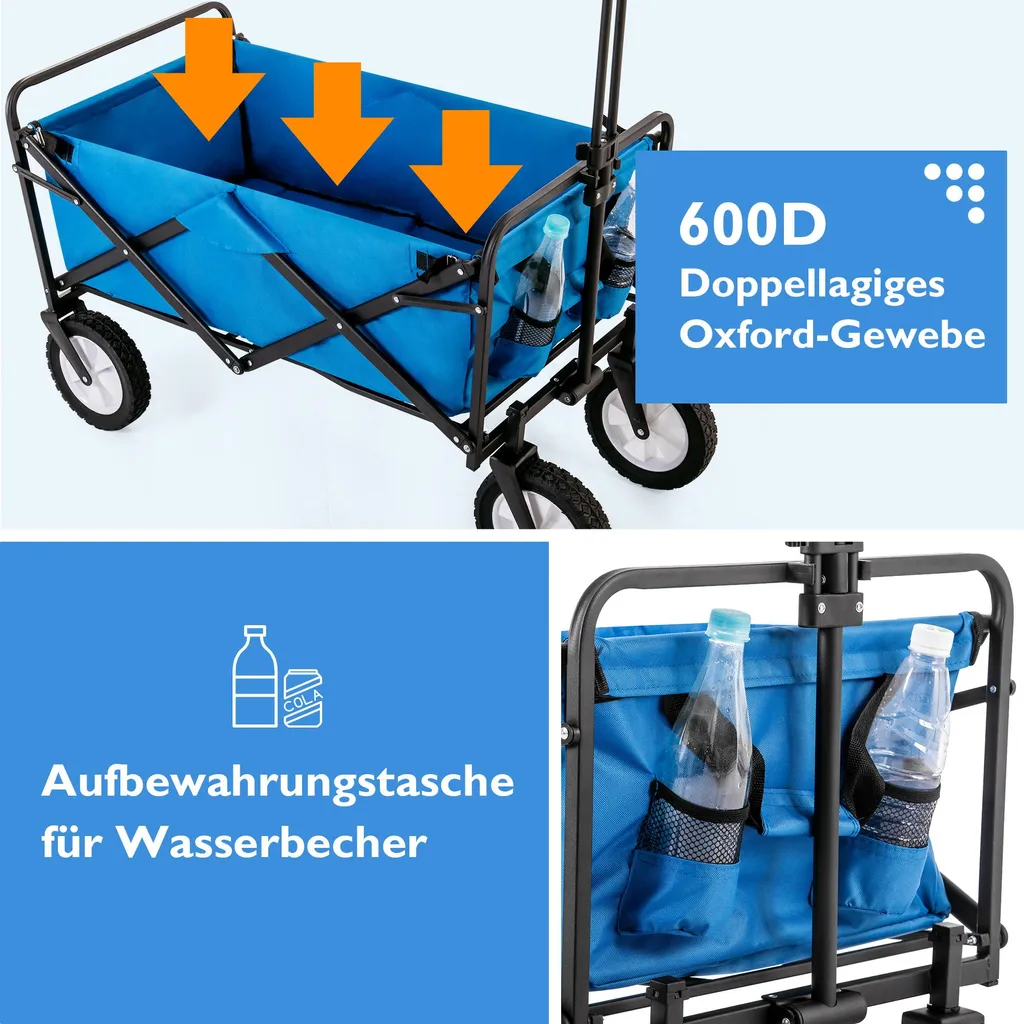 Chariot pliable robuste 100kg : transportez tout sans effort physique