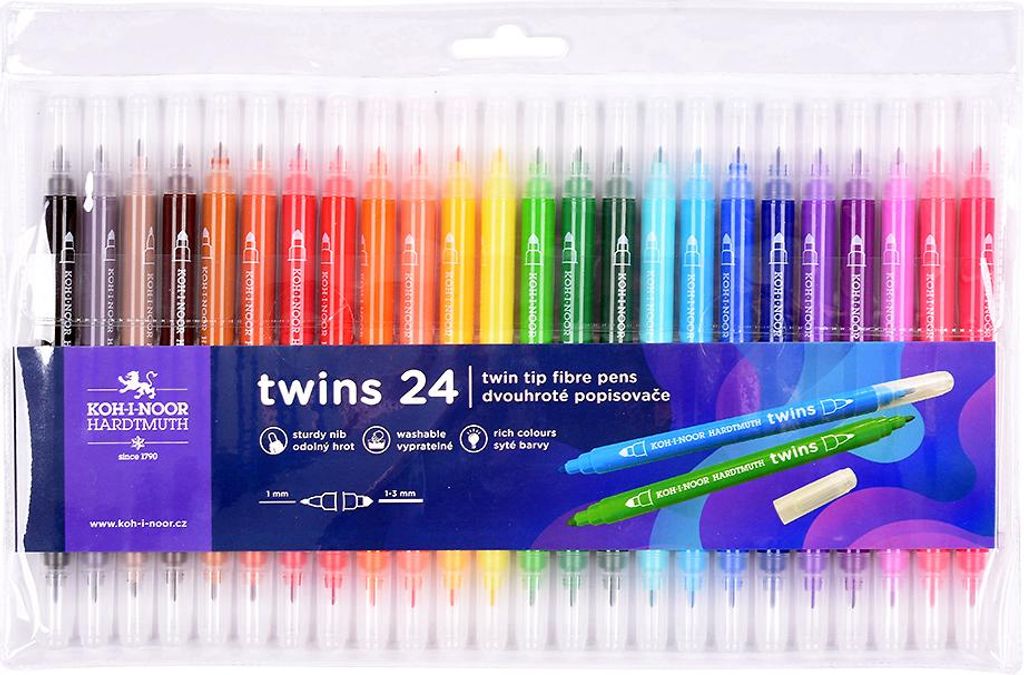 Doppelseitige Marker 24 Farben Koh-i-noor