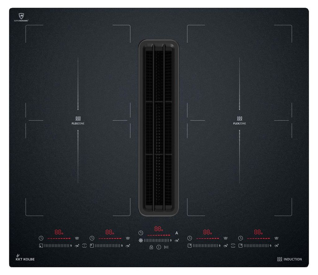 DownDraft Hotte intégrée plaque de cuisson à induction Image du produit  Image générée par une IA