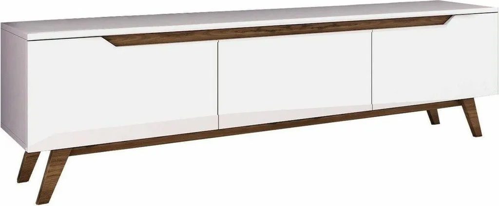 Meuble TV Blanc pour Salon Moderne Apatite - Organisez votre Multimédia