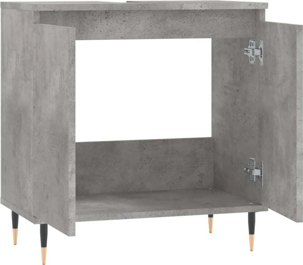 Mobiletto Bagno Maison Exclusive 58x33x60 cm | Arredo Grigio Cemento - 5