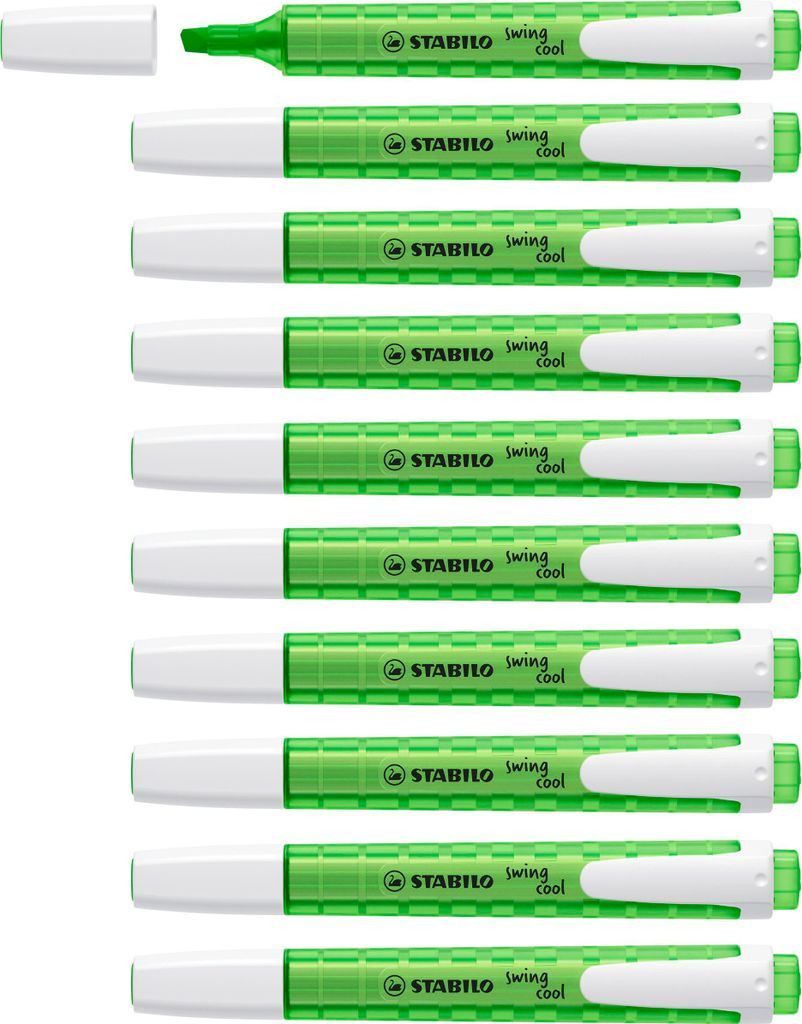 STABILO Textmarker -  swing cool - 10er Pack - grün Produktbild 