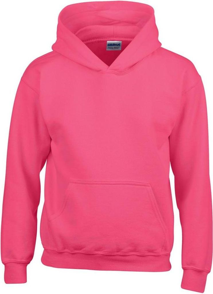 Gildan Kinder Sweatshirt mit Kapuze FK388 (XS) (Dunkles Pink)
