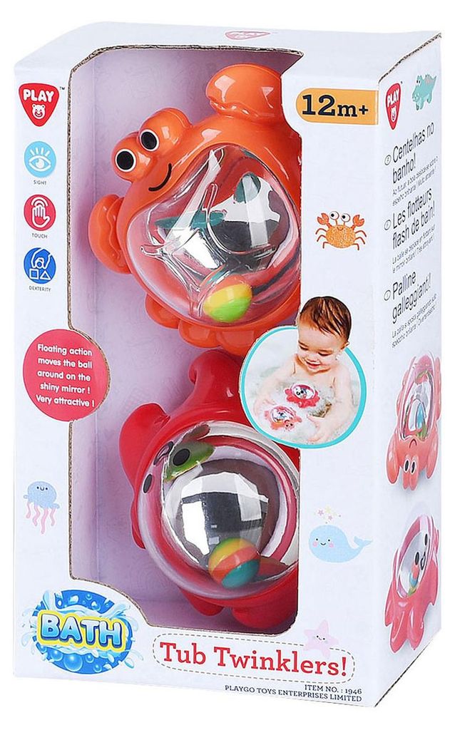 Playgo Badespielzeug-Set „Twinklers“ – Krabbe und Krake – 2-teilig