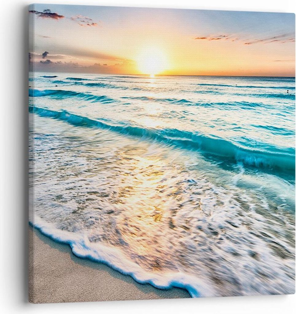 Bild auf Leinwand - Leinwandbild - Meer Welle Strand - Produktbild 