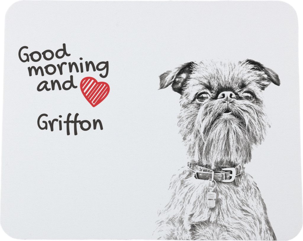Brüsseler Griffon, Griffon Bruxellois - Mauspad mit Druck, personalisiertes Mauspad mit Hund, einzigartiges Gadget für Büroangestellte von Art-Dog.