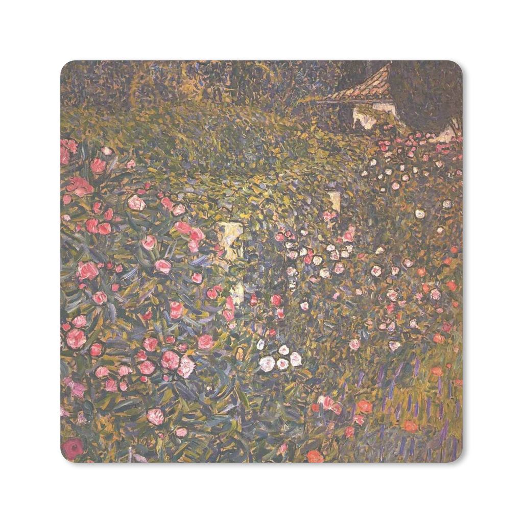 MuchoWow Mauspad Mousepad Italienische Gartenbaulandschaft - Gustav Klimt 30x30 cm - Mousepads - Maus Mat - Pad - Mausunterlage - Gaming