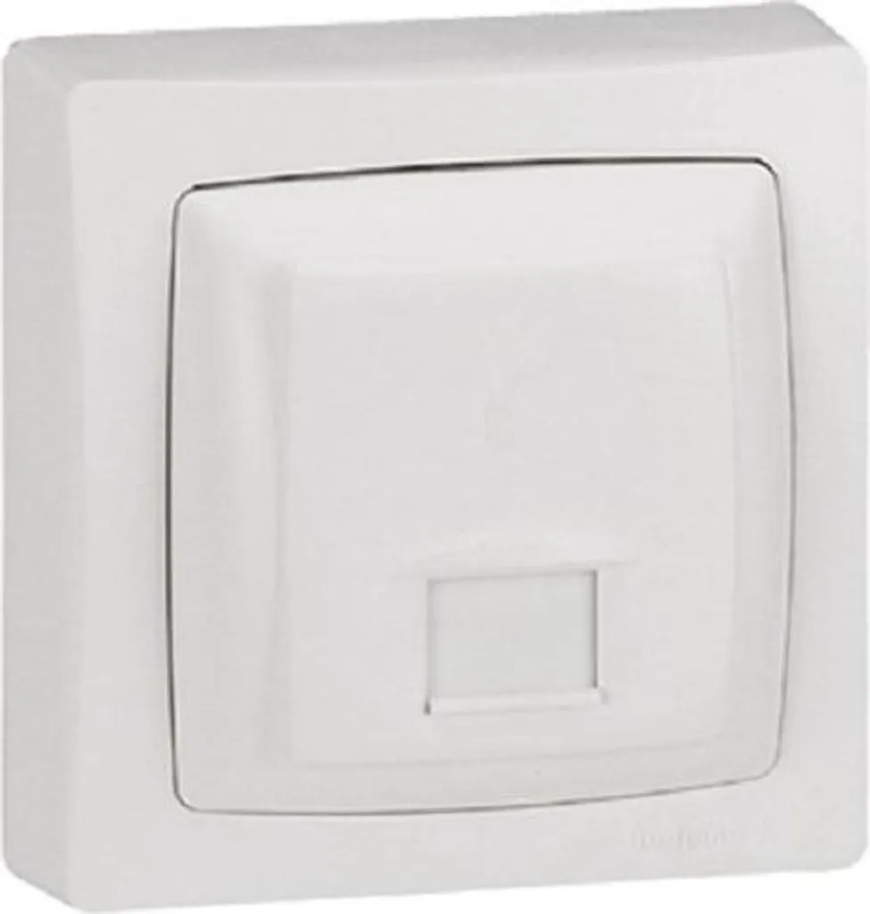 Socle de prise réseau RJ45 Cat5 blindage FTP blanc gamme ASL habitat