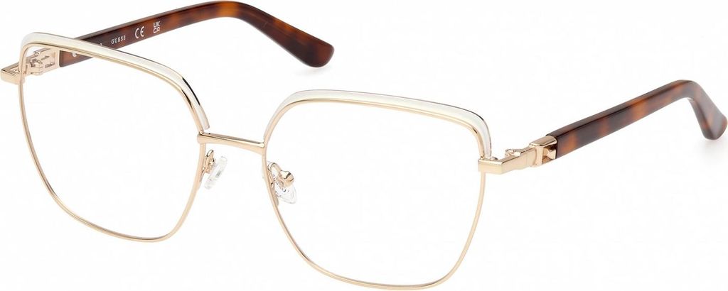 Guess GU2983 Shiny white 56/17/140 Damen Brillen