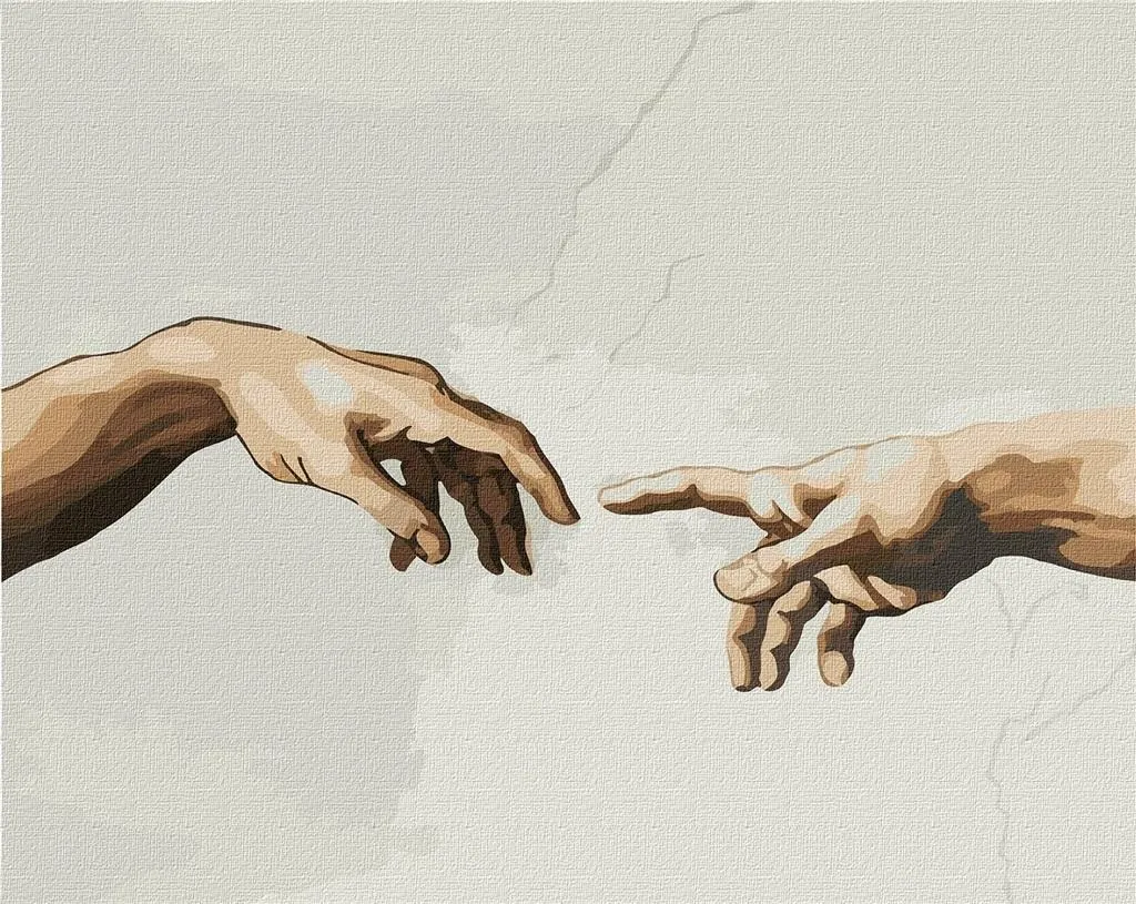 Tableau Peinture par numéros Création d'Adam - Toile 40x50 cm détaillée