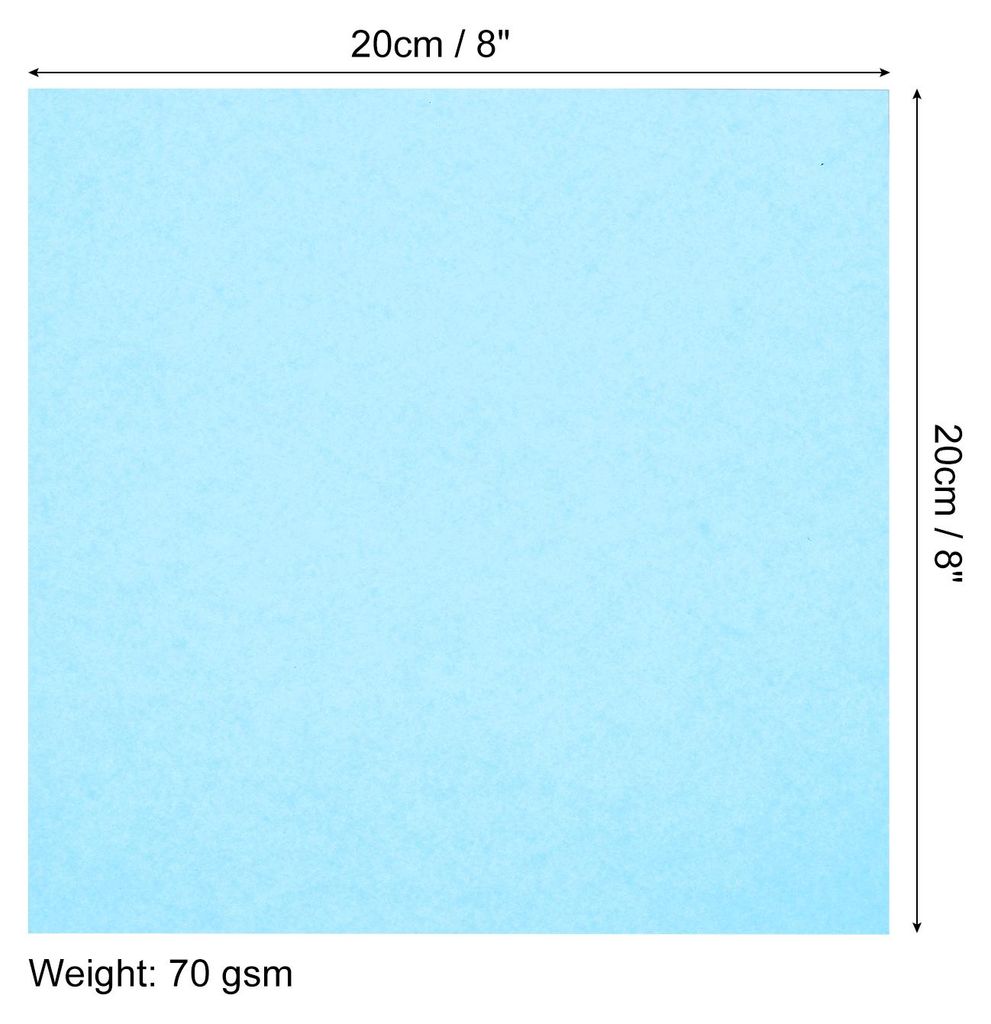 100 Blatt doppelseitiges Faltpapier, 20,3 x 20,3 cm (19,5 x 19,5 cm), quadratisches Blatt fš¹r Kunsthandwerksprojekte, Anf?nger, Geschenke, Nachb...