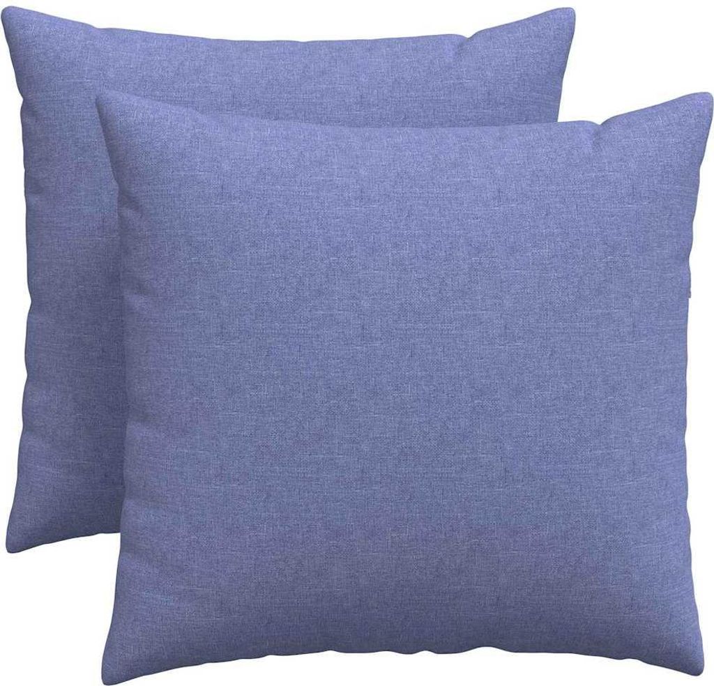 vidaXL Sofakissen 2 pcs Jeans blau 50 x 50 cm Stoff