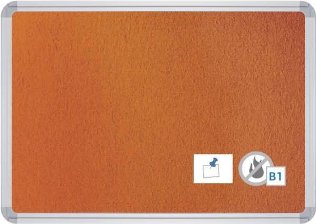 Pinntafel Filz schwer entflammbar B1500xH1200xT22mm orange