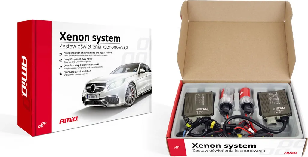 Ampoule Xénon H7M AMIO Kit Conversion HID 4300K pour Phares de Voiture