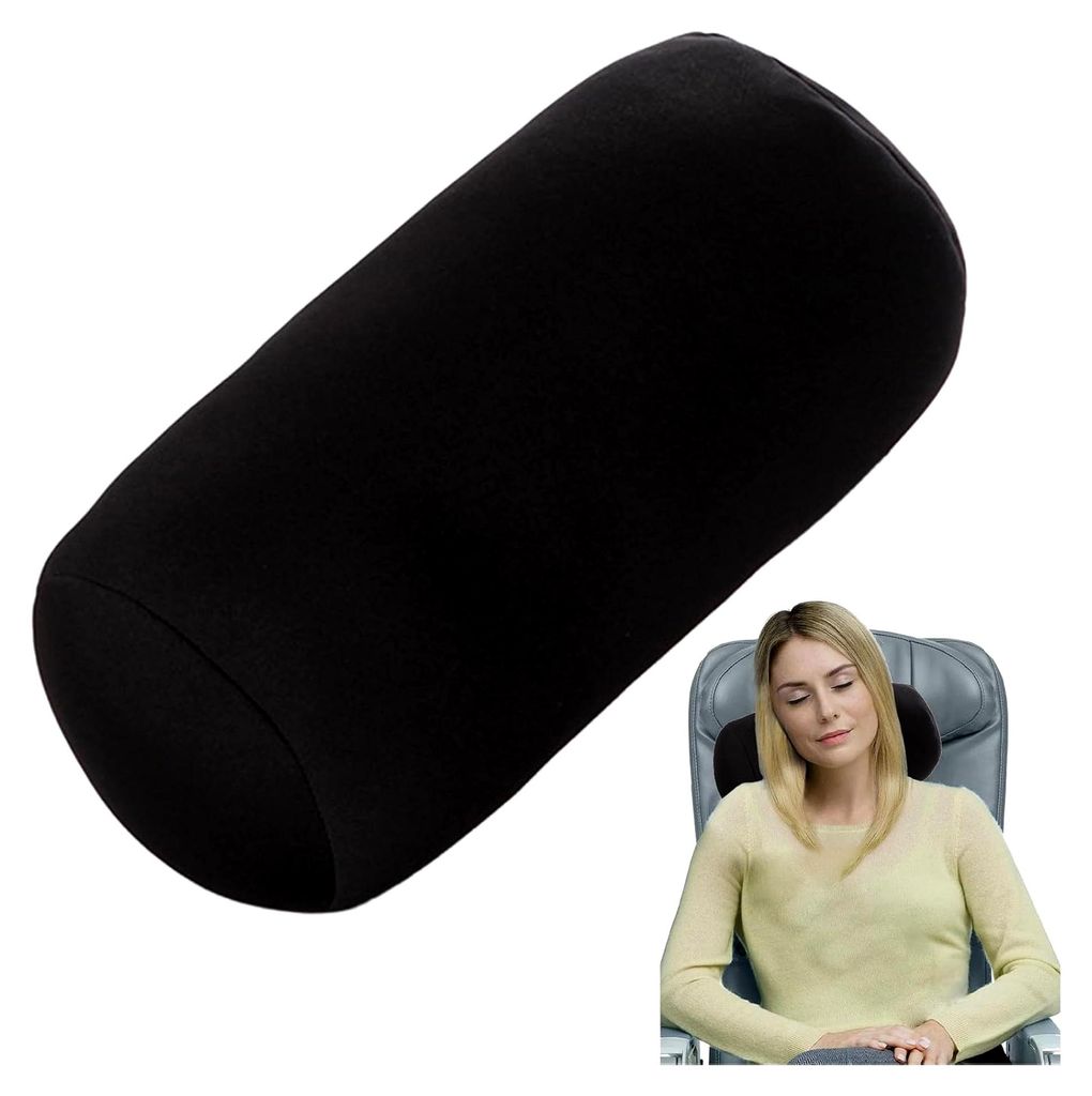 Nackenrolle mit Mikroperlen, Reisekissen für Nacken und Rücken, leichtes Kissen für Schlaf und Entspannung, geeignet als Geschenk für Zuhause, ...