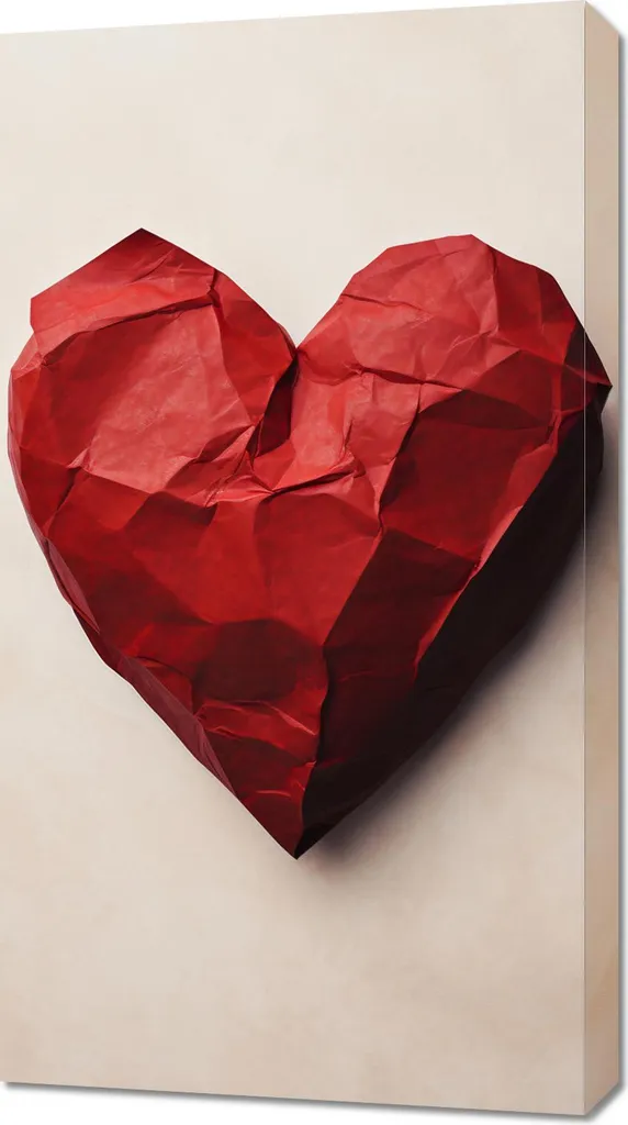 Quadro Artigianale Cuore 50x90 - Eccellenza Italiana per Pareti