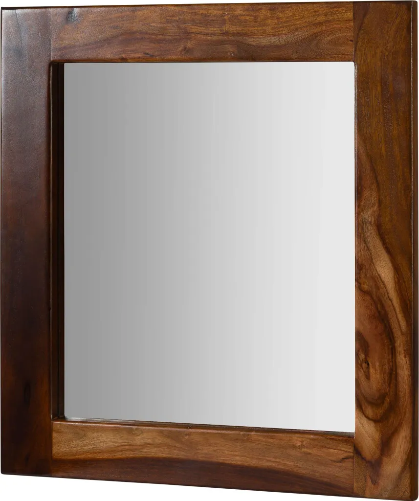 Grand miroir décoratif pour entrée et chambre en bois noble 60x3x65