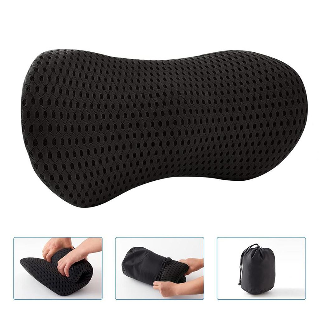 Lumbalkissen Lendenstützkissen Memory Foam Bürostuhl AutositzRückenstützkissen