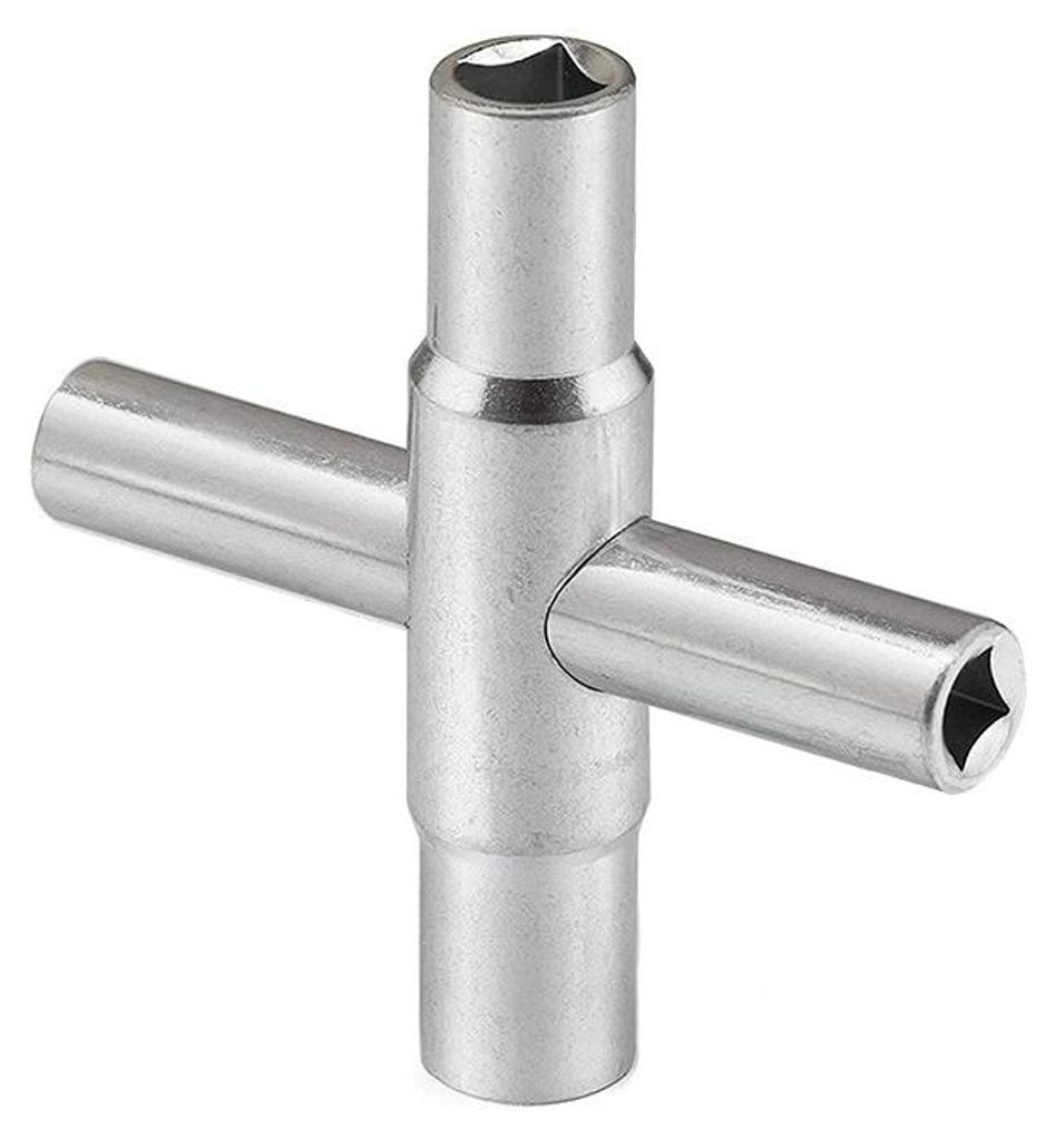 4-Wege-Ventilschlüssel – 1/4", 9/32", 5/16", 11/32" (1/4) Wasserhahn-Ventilwerkzeug, 1 Stück