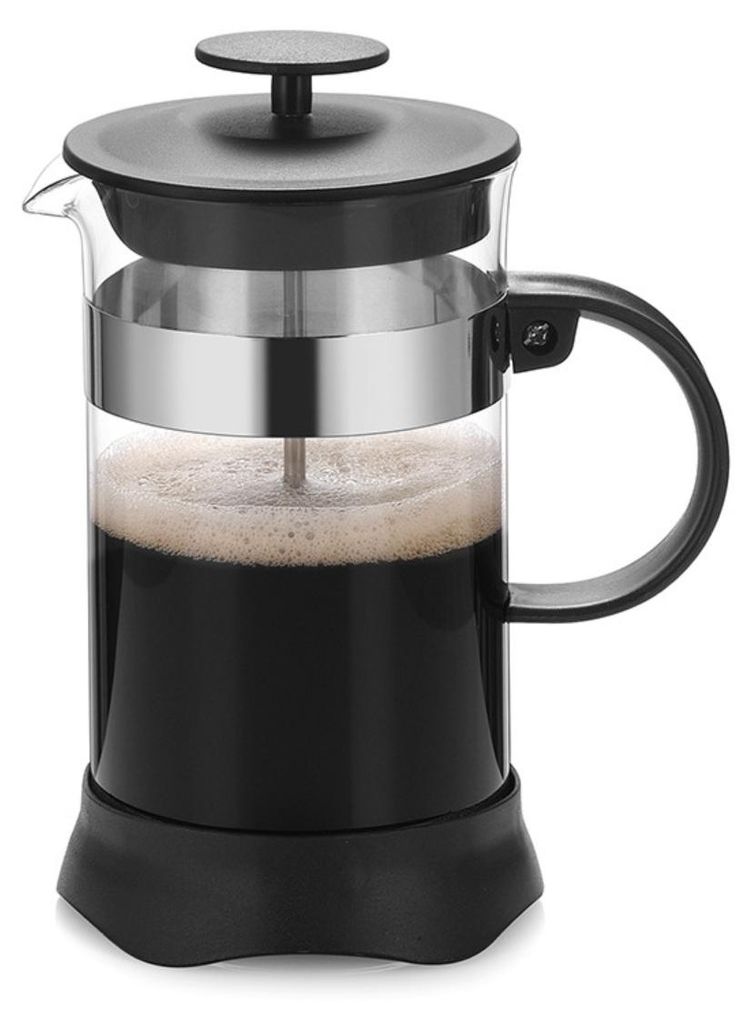 INF French Press Kaffeebereiter mit Edelstahlfilter - Hitzebeständiges Glas 600 ml