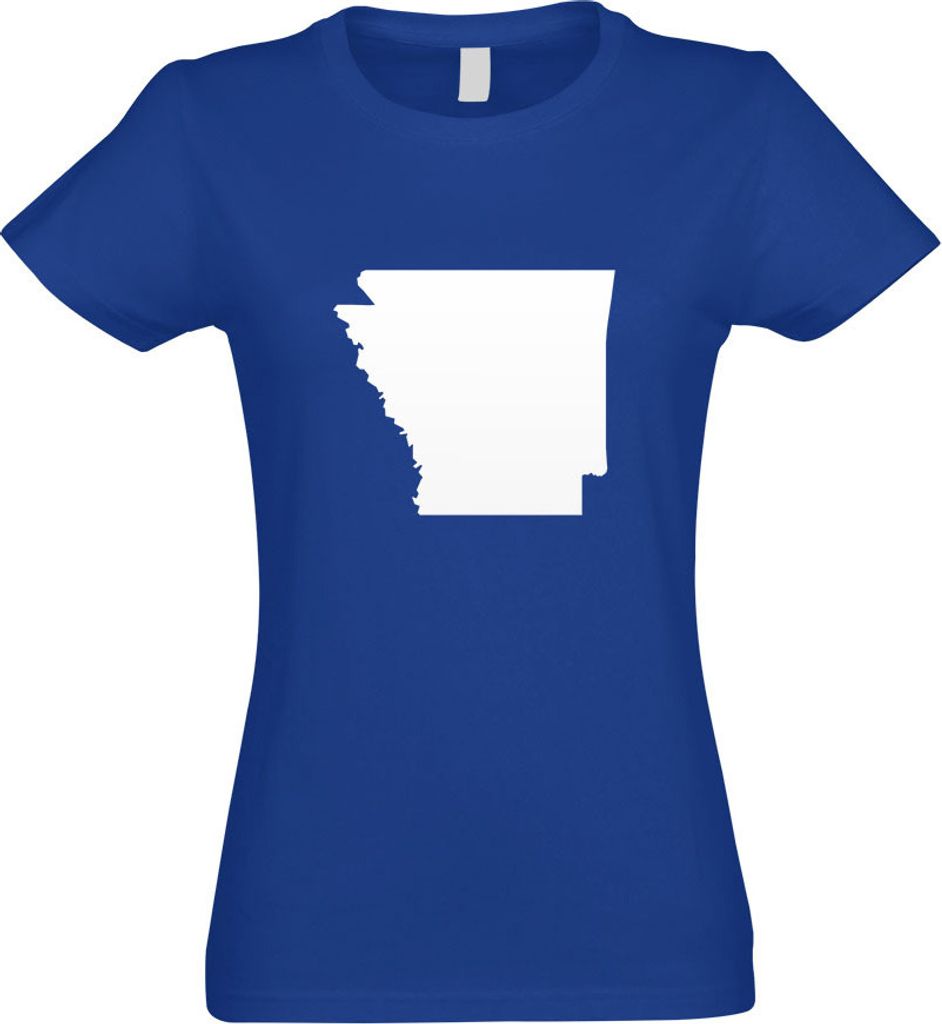 Kiwistar - T-Shirt tailliert - Damen - royal - USA - Arkansas Little Rock - mit Motiv Bedruckt - Funshirt Design - Sport - Freizeit - Damen - XXL