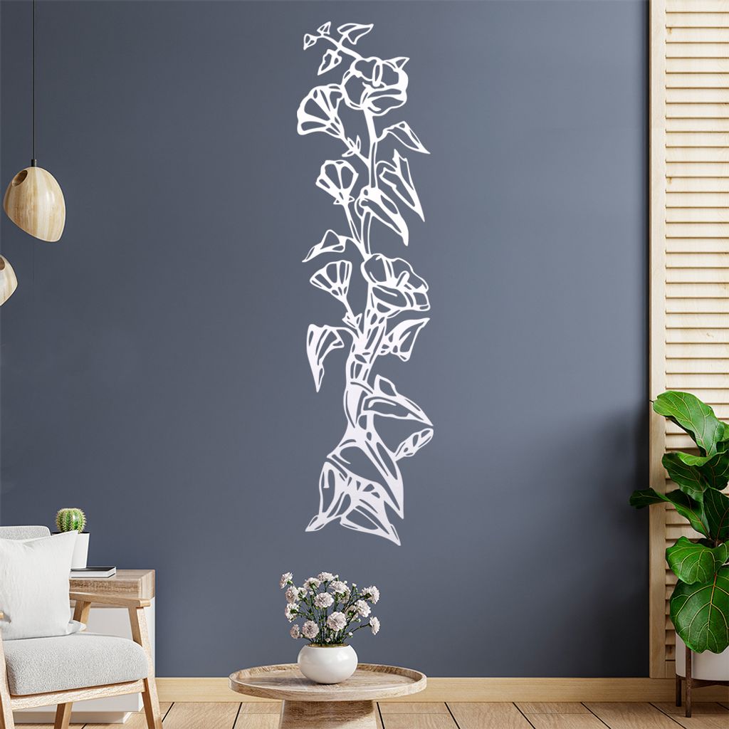 Blumen - Ranken Wandtattoo in 6 Größen - Wandaufkleber Wall Sticker - Dekoration, Küche, Wohnzimmer, Schlafzimmer, Badezimmer