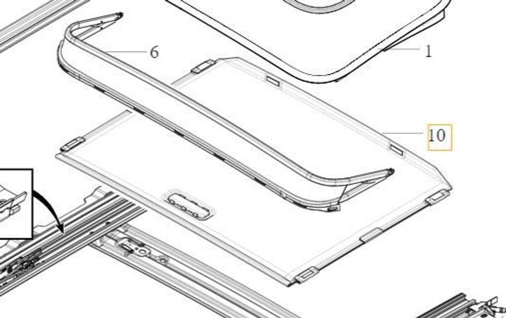 VOLVO S90 II Schiebedachabdeckung OE-Panorama-Schiebedachabdeckung